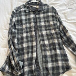 Plaid Button-Up Shirt